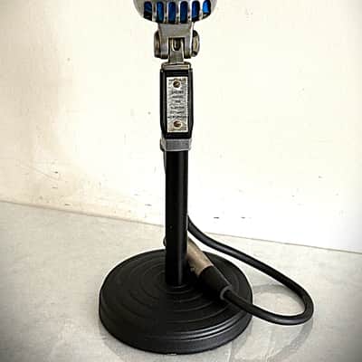 Vintage 1960's Shure 55S Dynamic Microphone, orig guts working, stand-cable inc image 2