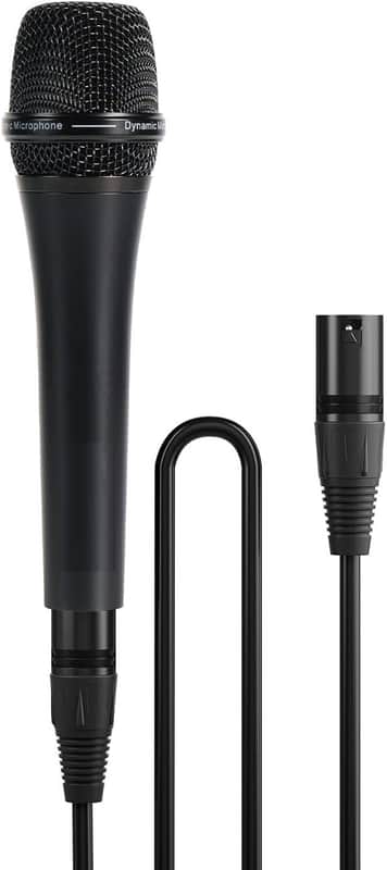Vocal Microphone, Supercardioid Dynamic Mic with 16.4 ft XLR Cable, Mic Clip, Storage Bag, Wired Handheld Microphone for Singing, Stage, Studio, Karaoke image 1