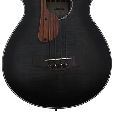 Ibanez AEGB25E Acoustic-electric Bass Guitar - Transparent Black Burst High Gloss image 3
