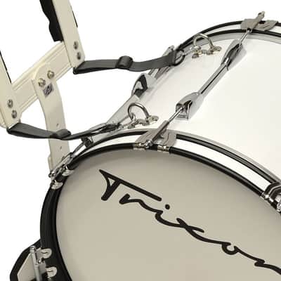 Trixon Field Series Marching Bass Drum 28×12 - White image 2