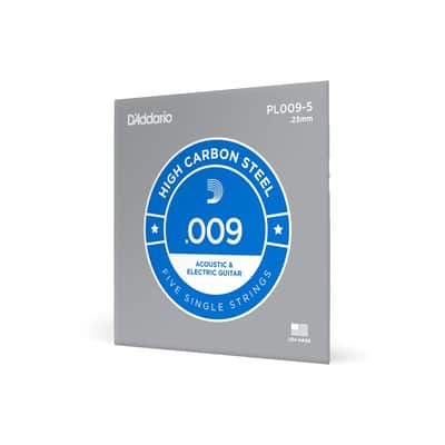 D'Addario PL010-5 Plain Steel Guitar Single String, .010 5-pack image 4