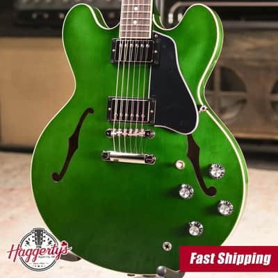 Gibson ES-335 Semi-Hollow Electric Guitar - Spearmint with Hardshell Case image 1