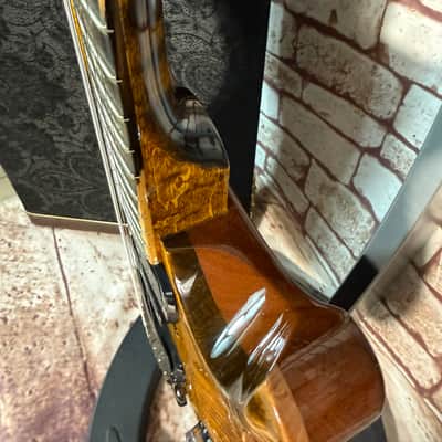 PRS Modern Eagle V Wood Library Yellow Tiger Natural Back Ziricote FB Paisley Case image 5