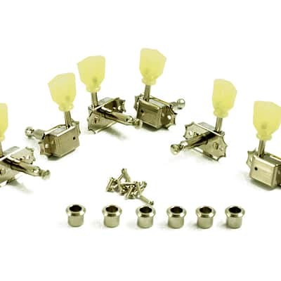 KD-3-NPK  Kluson® Traditional - 3+3 Single Ring Button - Single Line - Nickel Finish image 1