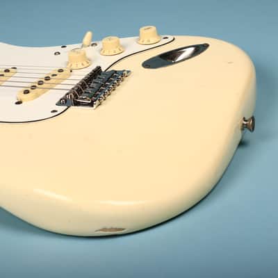 1986 Squier White Japan Stratocaster Electric Guitar image 9