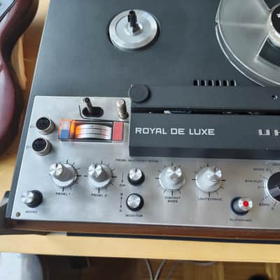 UHER Royal de Luxe reel-to-reel tape recorder + dust cover & wooden case Made in West Germany image 12