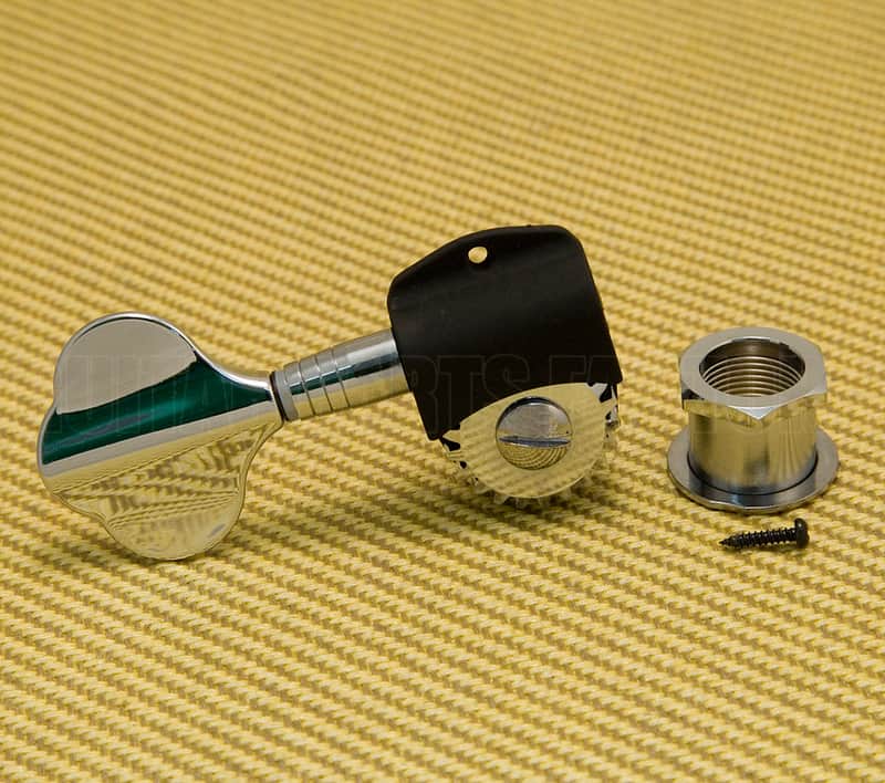 JB-350-CR-L (1) Chrome Open Gear Treble Side Bass Tuner (Left) 22:1 w/Mounting Hardware image 1