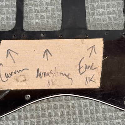 Frank Zappa Personally Owned & Used Black Fender Stratocaster Pickguard image 8