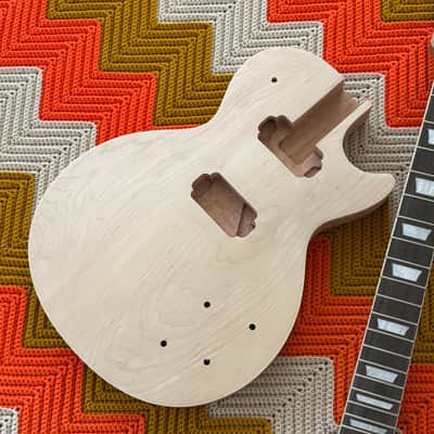 Solid Body Guitar Kit - Maple Cap Mahogany Body and Neck! - image 2