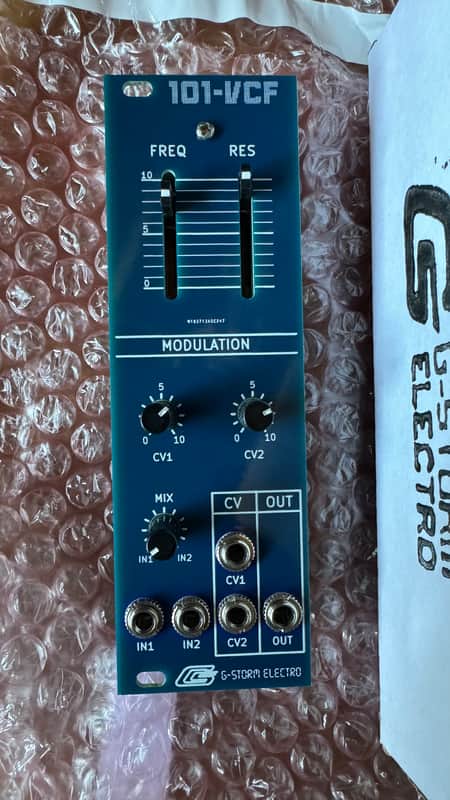 G-Storm Electro 101-VCF Blue 8HP Eurorack Roland SH-101 Lowpass Filter image 1