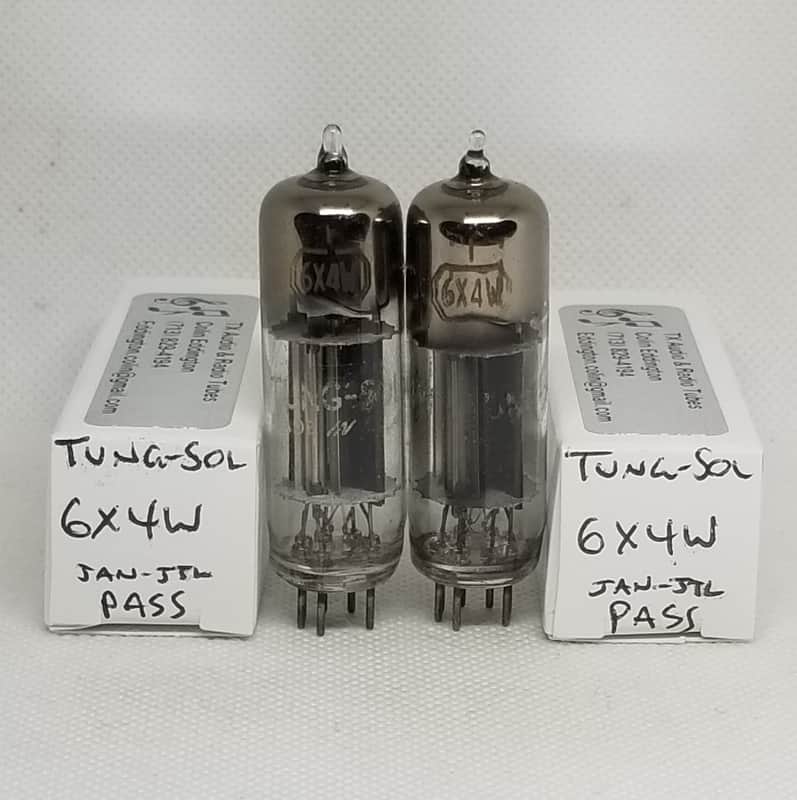Tung-Sol JAN 6X4W Matched Pair NOS Rectifier 6X4 EZ90 image 1