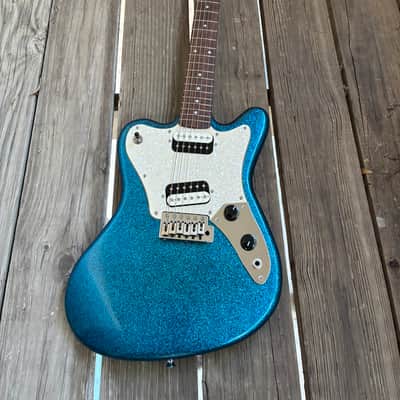 Immagine Squier Paranormal Super-Sonic 2021 - Present - Blue Sparkle electric guitar upgrades - 6