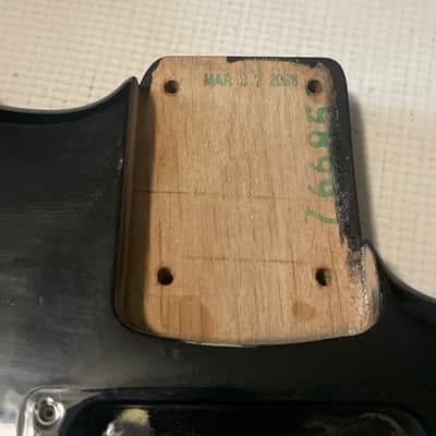 2008 Charvel USA San Dimas Black 2H Strat Shaped Guitar Body Floyd Ready image 10
