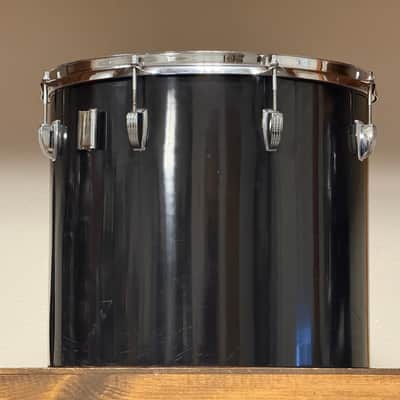 1970's Ludwig 16" Black Cortex 3-Ply Concert Tom 14x16 image 8