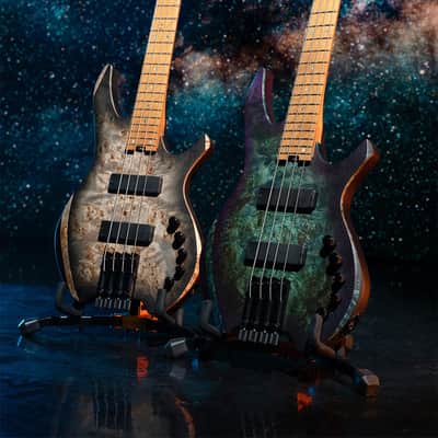 Cort Artisan Space 4 Bass Guitar - Star Dust Black image 2