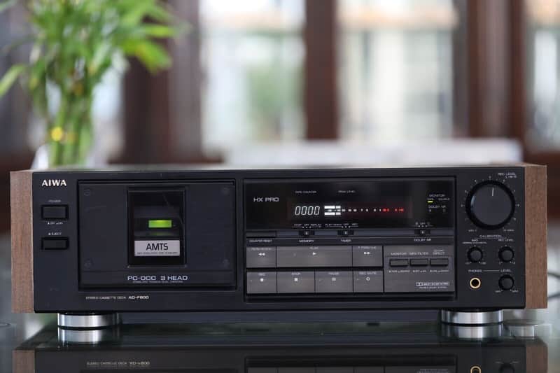 Aiwa AD F800 3 Head Cassette Deck Black | Reverb