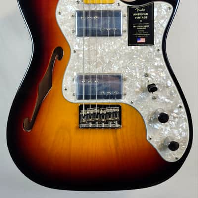 Fender American Vintage II 1972 Telecaster Thinline, Semi-Hollow Ash Body, 3-Color Sunburst, HSC image 1