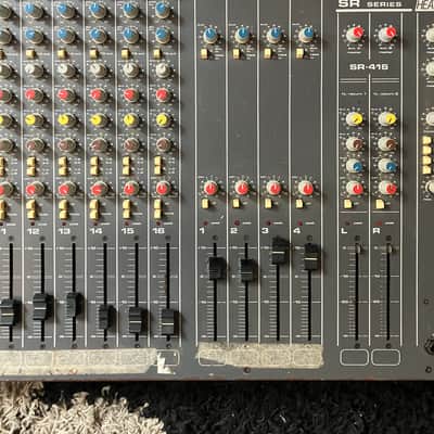 read description: rare Allen & Heath SR Series 416, multitrack, 4 Groups, vintage analog console, late 1980s, Wooden Panels, EQ, Effect Sends Buses image 12