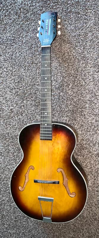 Vintage Harmony broadway hollow body guitar made in usa image 1