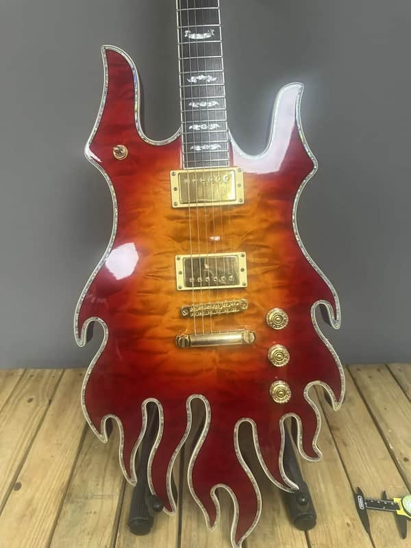 Minarik Inferno Flame-Shaped Solid-Body Electric Guitar image 1