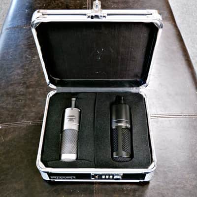 Audio Technica Pair of Cardioid Condenser Microphones AT3035 & AT2020 with Vaultz Hard Case image 1