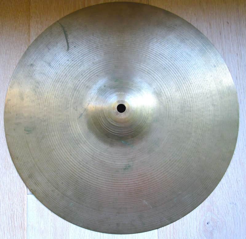 14" Zildjian Paper-Thin Large-Stamp Hihat Cymbal - Vintage 1960s image 1