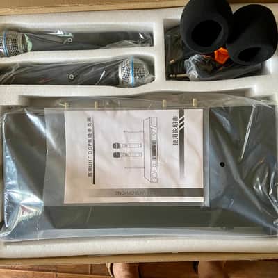 FROKET UHF WIRELESS DUAL HANDHELD TRUE DIVERSITY RACKMOUNT MICROPHONE SYSTEM T-M20 2024 - Black image 6