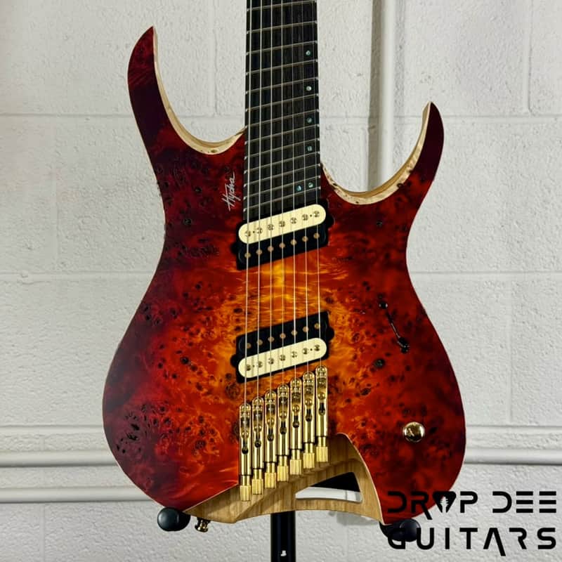 Mayones Hydra Elite 7 VF Multiscale Headless 7-String Electric Guitar w/ Case-Lava Burst Raw image 1