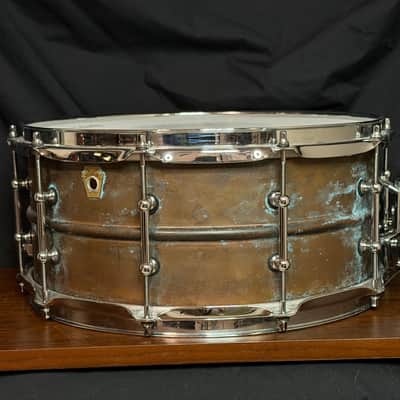 Ludwig LC663T Copper Phonic 6.5x14" 10-Lug Snare Drum with Tube Lugs 2016 - Present - Raw Copper image 2