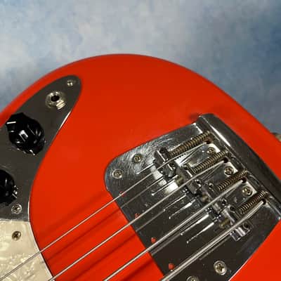 1999 Fender MB-98 / MB-SD Mustang Bass Fiesta Red Crafted in Japan, CIJ image 22