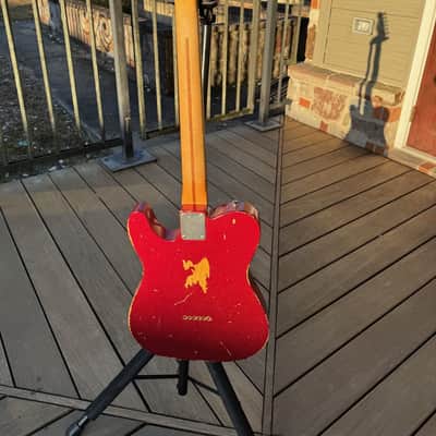 Fender Telecaster Sparkle Red Heavy Relic Custom Shop 2008 with Stetsbar Tremolo Tail Piece Sparkle Red image 3