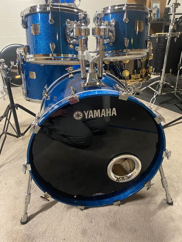 Yamaha Maple custom absolute Blue sparkle | Reverb