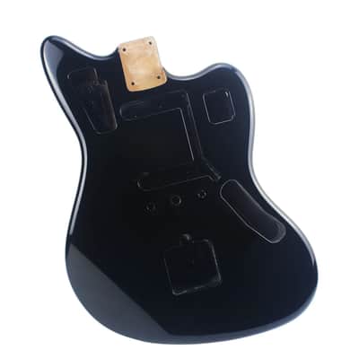 Black Jaguar Style Guitar Alder Wood Body image 1