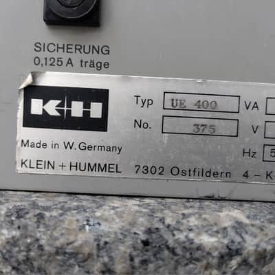 Klein and Hummel UE-400 2-Channel Parametric Equalizer 1970s - Black image 4