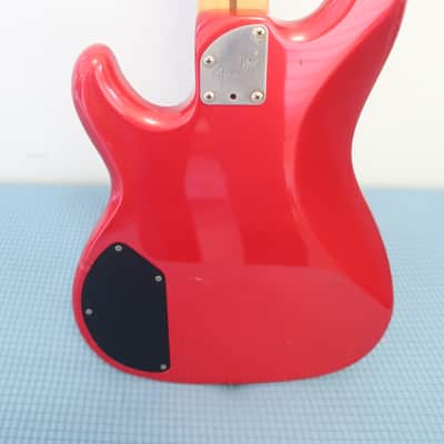 Vintage 1995 Fender Contemporary Precision Bass Lyte Standard MIJ Red With Soft Case Great Bass! image 9
