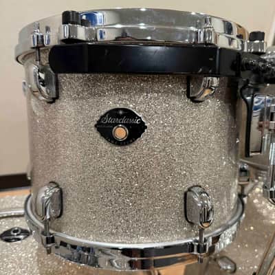 ~WOW!~ TAMA Starclassic Performer 6-Piece 10/12/14/16/22/22 Double Bass Drum Kit Set in Vintage Silver Glitter with RoadRunner Soft Bags (Rm 4) image 4