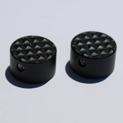Ghost Electronic Footswitch Covers 2 Black Dust Pedal Topper Aluminum Guitar Knob 2022 image 3