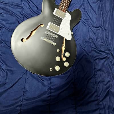 JCraft AR-2 2023 JM Semi-Hollow Electric Guitar Black w/ Padded Gig Bag image 2