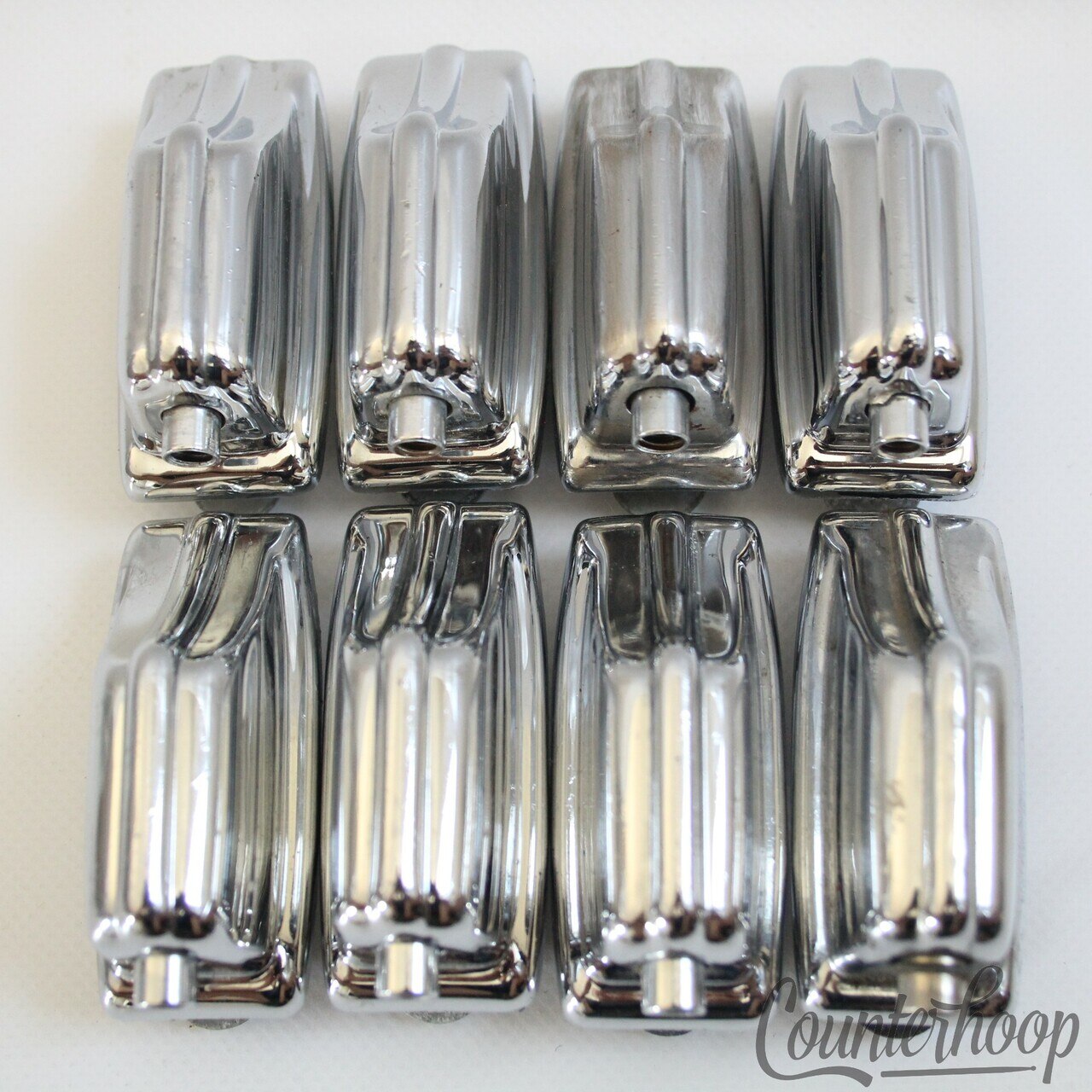 Rogers 8x Beavertail Tom/Snare Drum Lugs Chrome Powertone Fullerton Vintage 60s — main photograph