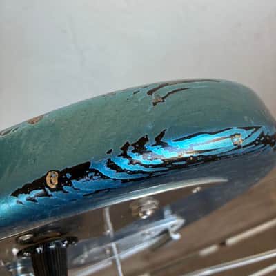 YouTube Vid in description Novo Serus J Lake Placid Blue over 64 sunburst binding electric guitar p90 case image 6