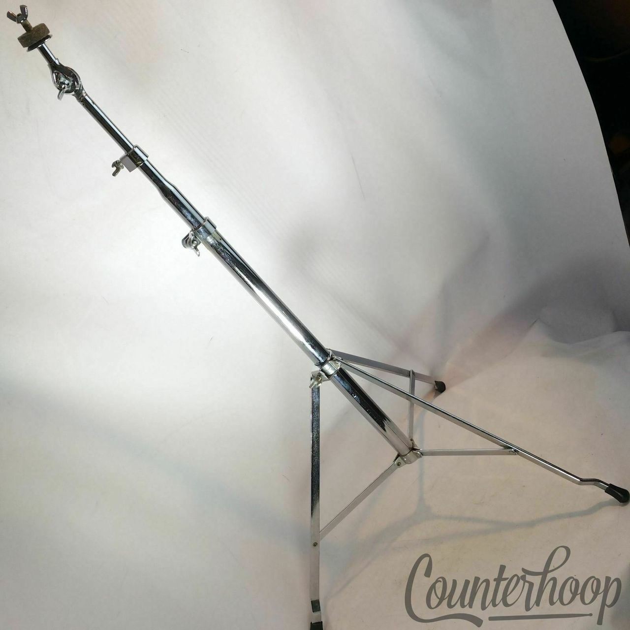 Ludwig Cymbal Stand Atlas Chrome Crash/Ride Single-Braced USA Vintage 60 Excl* — main photograph