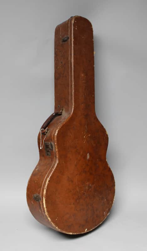 40s/50s Lifton Archtop Brown Hardcase Pink Interior image 1