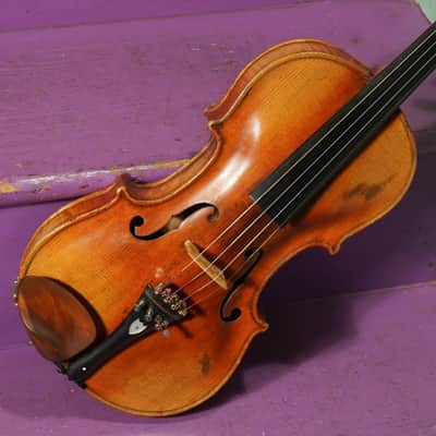 1900s Stainer-Labeled Nice Quality 4/4 German Violin (VIDEO! Fresh Work, Ready) image 2