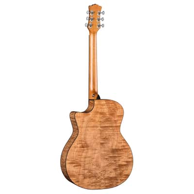 Luna High Tide Exotic Mahogany Grand Concert Cutaway A/E Guitar image 8