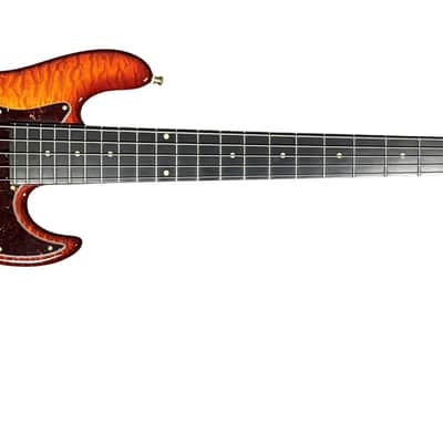 Sadowsky NYC 5 PJ, Honeyburst Flame, Ebony Fingerboard, Very Good Condition image 8