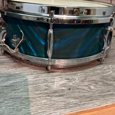 Sonor Teardrop - Blue/Green Turquoise Satin Flame image 8