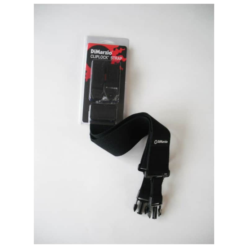 DiMarzio Cotton Cloth 2-inch ClipLock Guitar Strap, Black image 1