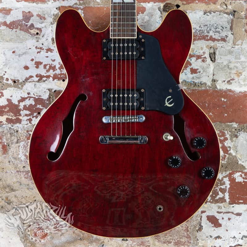 1981 Epiphone Riviera ST Transparent Red