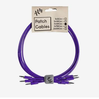 ALM Busy Circuits ALM-PC001x60 Eurorack Patch Cables (5 x 60cm) - Purple image 2