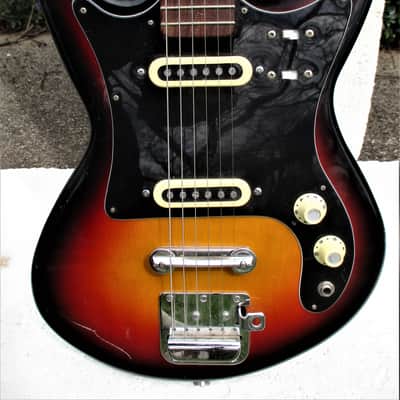 Rhythmline Guitar, 1960's, Japan, 2 Pickups, Sunburst, Case image 4